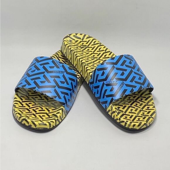 Versace Greca Monogram Flap Sandals size 43/ us size 10 - Picture 9 of 12